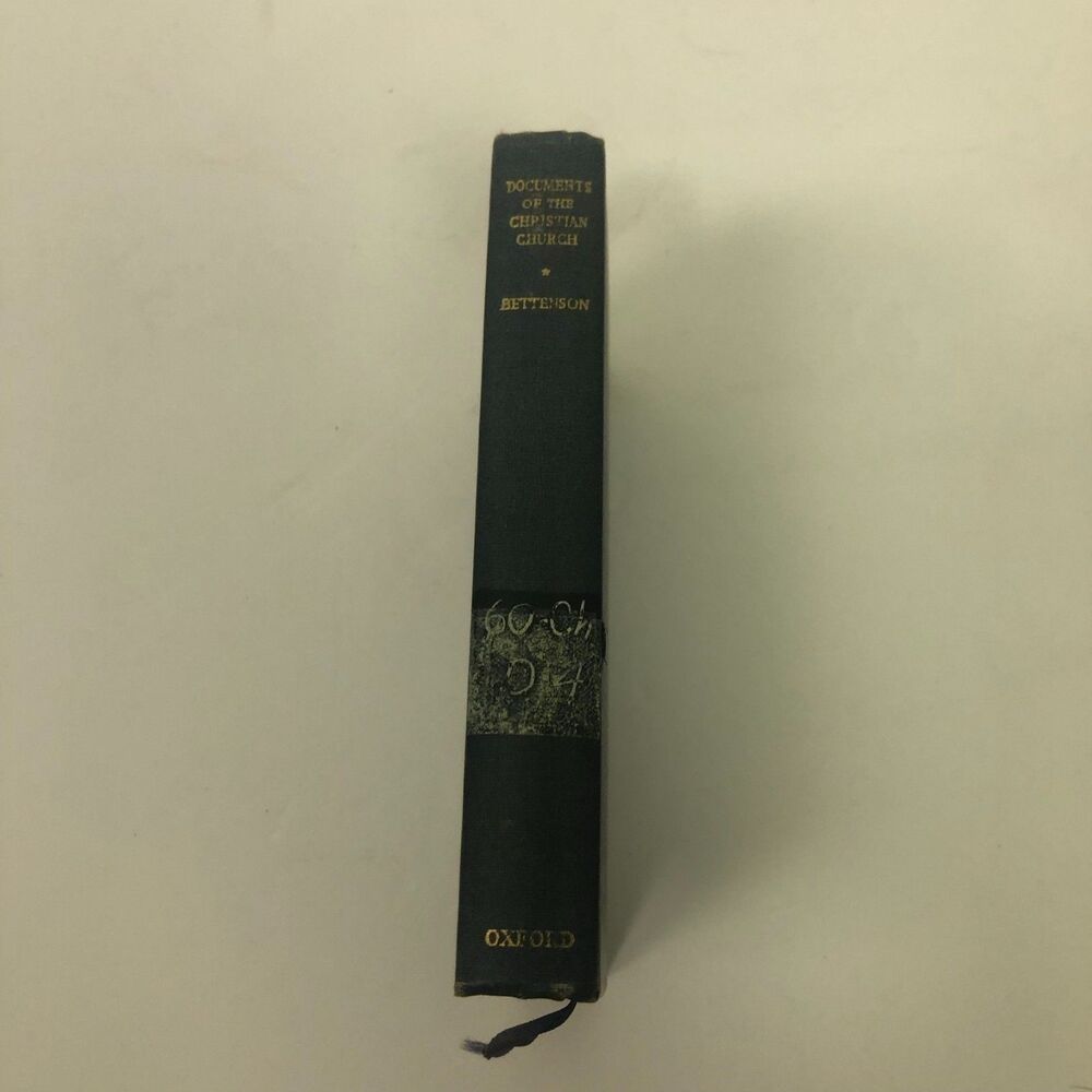 VTG Documents of the Christian Church by Henry Bettenson Oxford University Press
